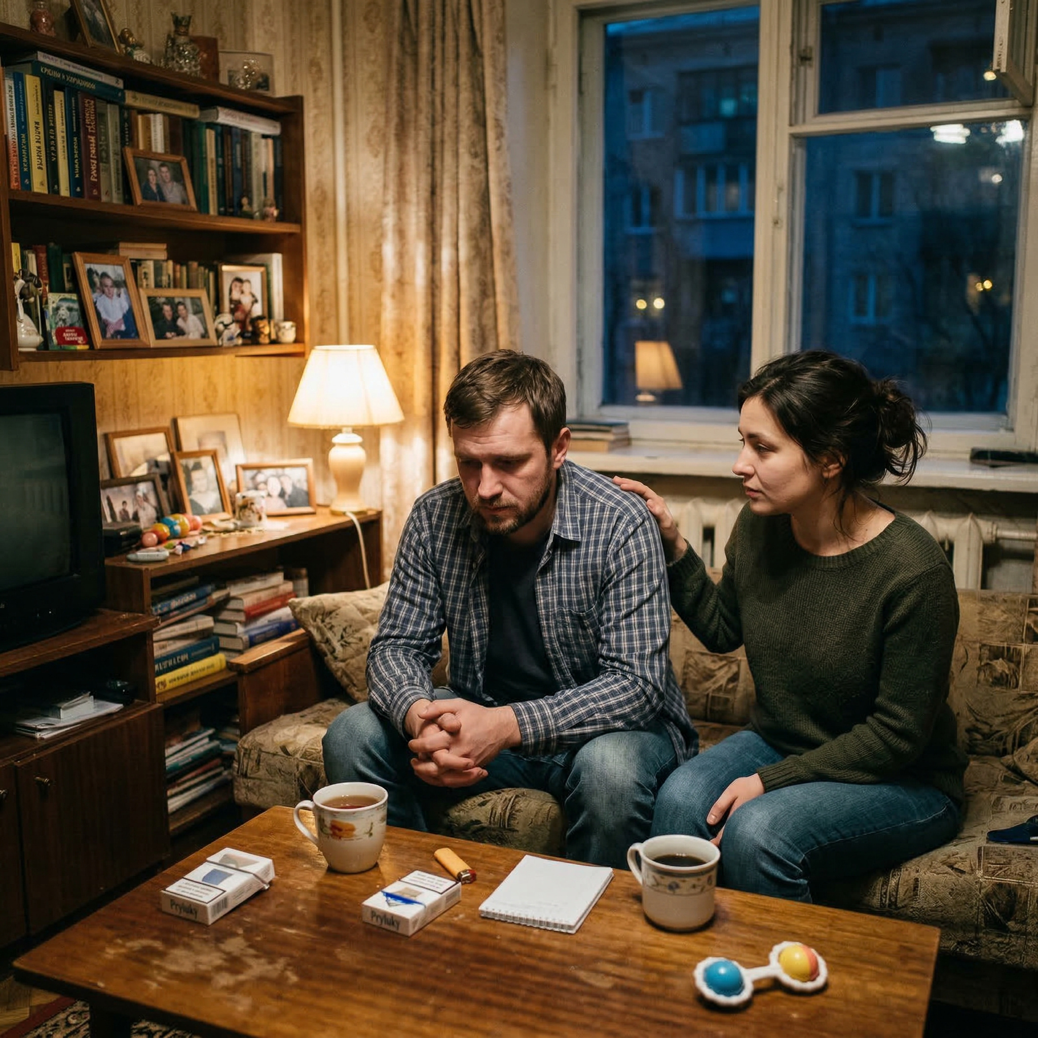 Ну так, я не готовий тоді був до батьківства, ми тільки побралися, грошей не вистачало, що ми могли дати дитині? А тепер у мене постійний дохід, у Вероніки квартира велика, місця вистачить, дасть Бог, ще дітки будуть