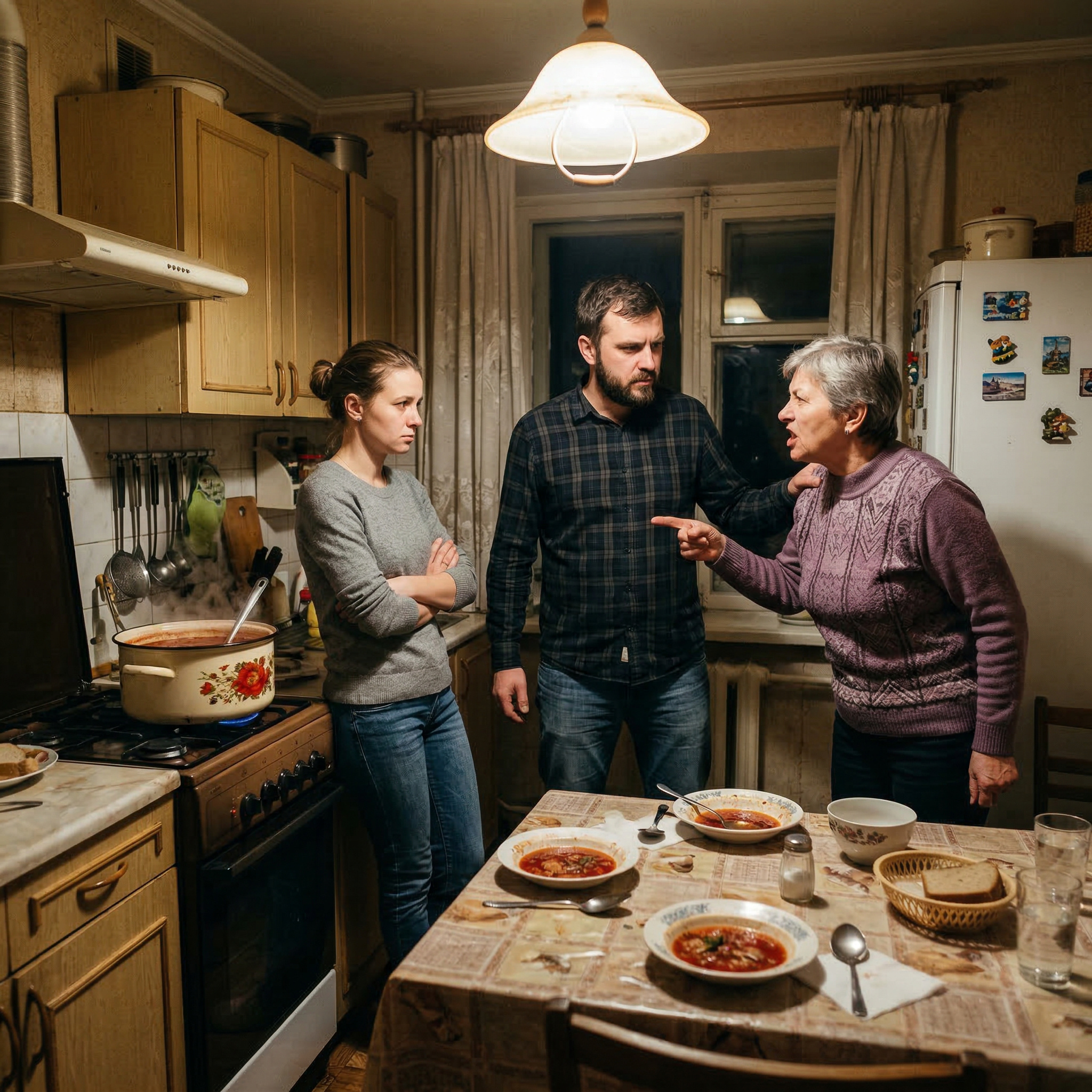 — Мамо, припини негайно! — Антон схопив матір за плече. — Не смій мені наказувати! Я в цьому домі господиня! А ця… ця твоя дружина навіть нормального борщу варити не вміє! — Зате я можу заробити більше, ніж ваш дорогоцінний синочок, — Марина випрямила спину. — І цю квартиру я купила, між іншим. Все почалося п’ять років тому. Марина тоді працювала головним бухгалтером у великій фірмі, а Антон — звичайним менеджером у сусідньому офісі. Познайомилися випадково — у ліфті застрягли на дві години. Він жартував, вона сміялася. Через місяць уже жили разом. Свекруха Валентина Петрівна з’явилася на порозі їхньої квартири через рік після весілля. З валізою…