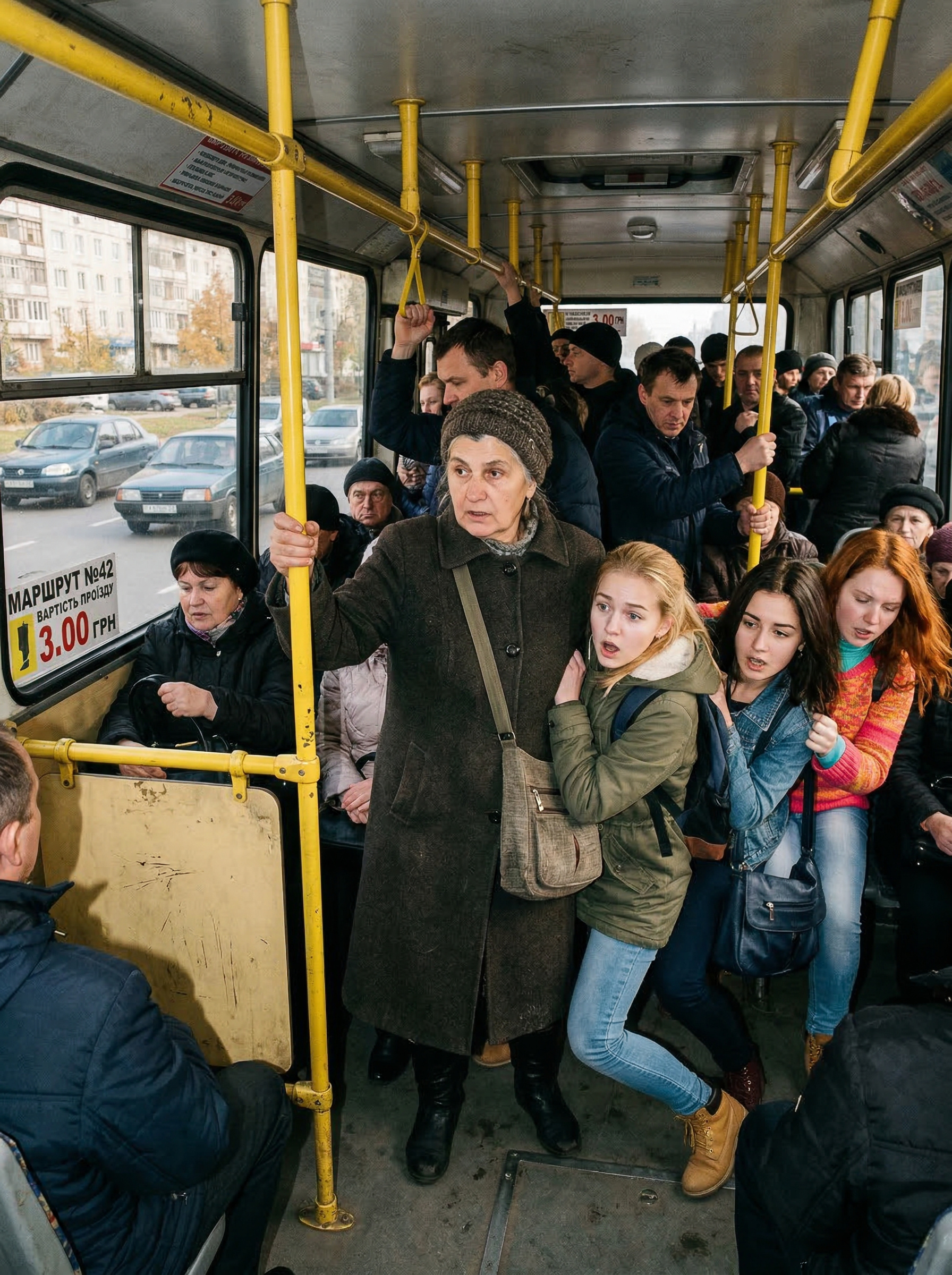 – Бабусю, ось дивлюся на вас – ви, напевно, ніколи не були молодими, – відповіла та, що просила вибачення спочатку, – Не носили спідниць, не кохали, не жартували. З пелюшок були злою пенсіонеркою?