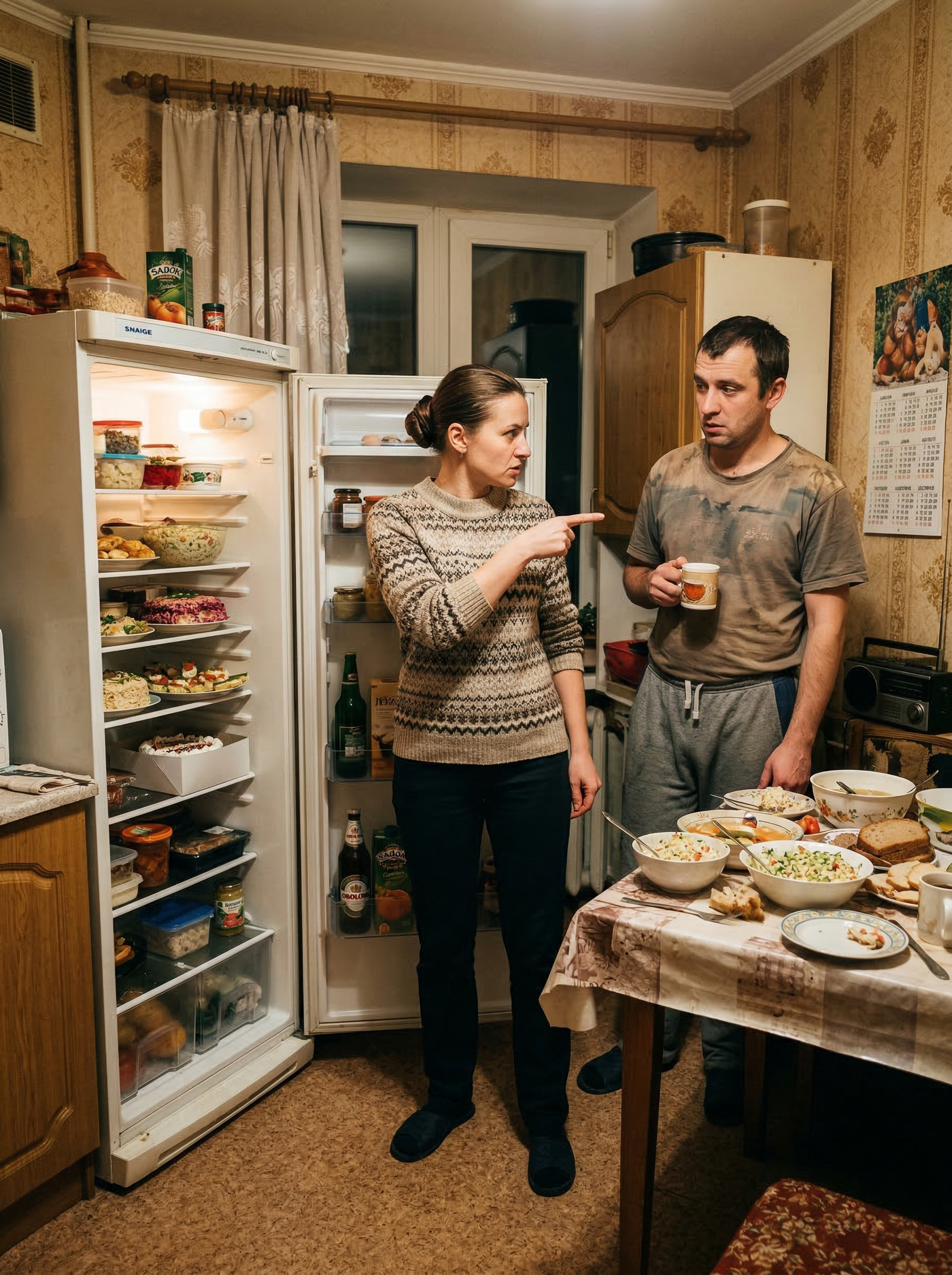 – Якого дідька всі мої святкові страви під’їдені, а торт і зовсім розрізаний на шматки й навпіл?! Я ж просила тебе! Свекруха знову приходила? – мало не плачучи , запитала я у чоловіка