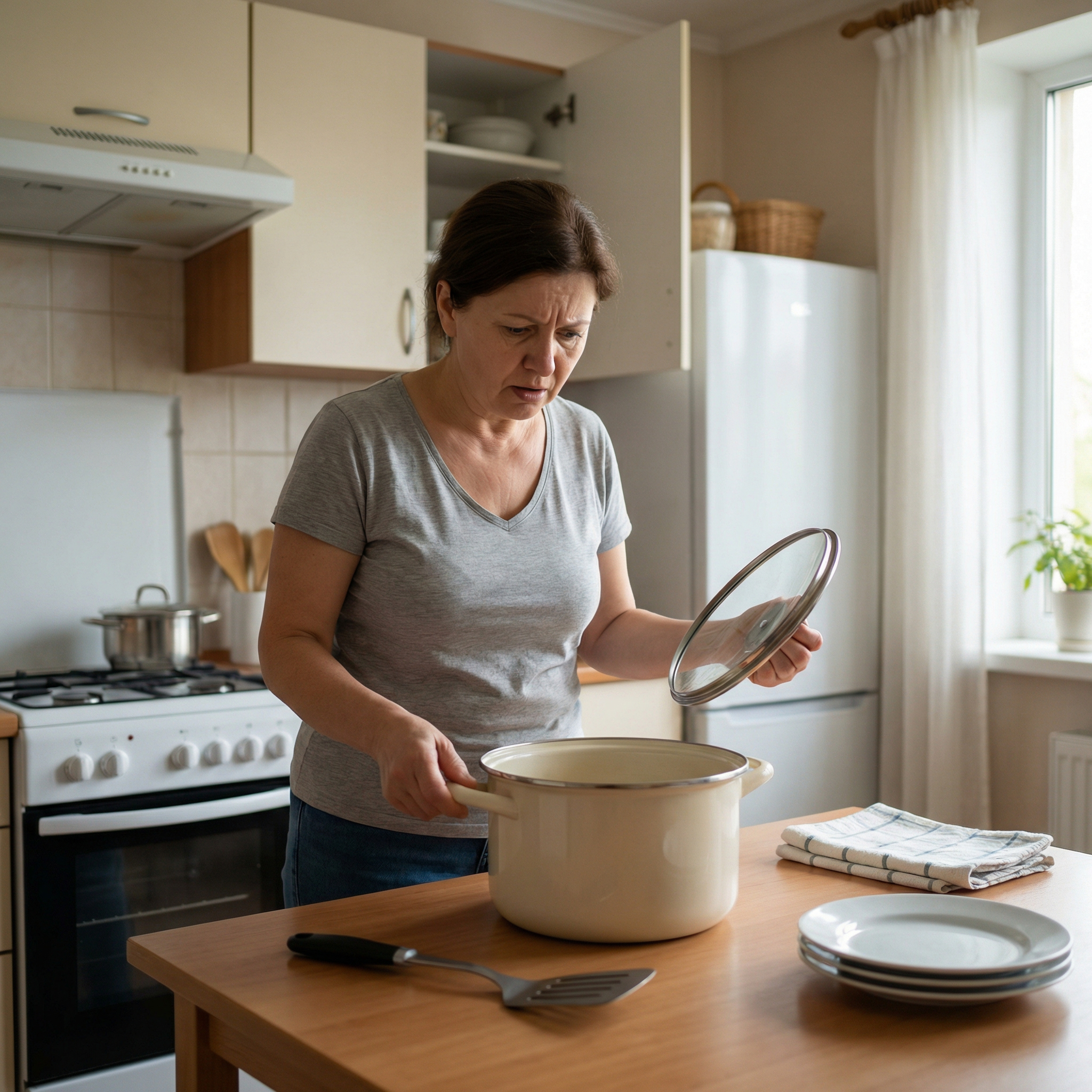 А де котлети? Я ж учора ввечері насмажила цілу миску, штук двадцять там було, не менше, – Ірина розгублено дивилася в порожню каструлю, що самотньо стояла на полиці. Вона перевела погляд на чоловікового брата, який сидів за столом. Денис ліниво колупав у зубах, відсунувши від себе тарілку, на якій залишилися лише жирні сліди та крихти паніровки. Він навіть не подумав прибрати за собою, хоча просидів удома весь день. – Ну, поїв я, – байдуже озвався родич, не відриваючись від телефону. – Смачні вийшли. Тільки солі замало, наступного разу більше сип. І гарніру не було, довелося з хлібом доїдати. Ірина відчула, як усередині починає закипати важке роздратування. Вона щойно повернулася з роботи. Ноги гули після зміни в лікарні, спина нила, а в голові була лише одна думка: швидко поїсти і нарешті лягти. Вчора вона спеціально простояла біля плити дві години, щоб приготувати їжу на кілька днів. Розраховувала, що сьогодні відпочине. – Денисе, це була вечеря на всіх. На кілька днів, – повільно, намагаючись не кричати, промовила Ірина. – Нас троє у квартирі. Ти справді з’їв двадцять котлет за один день