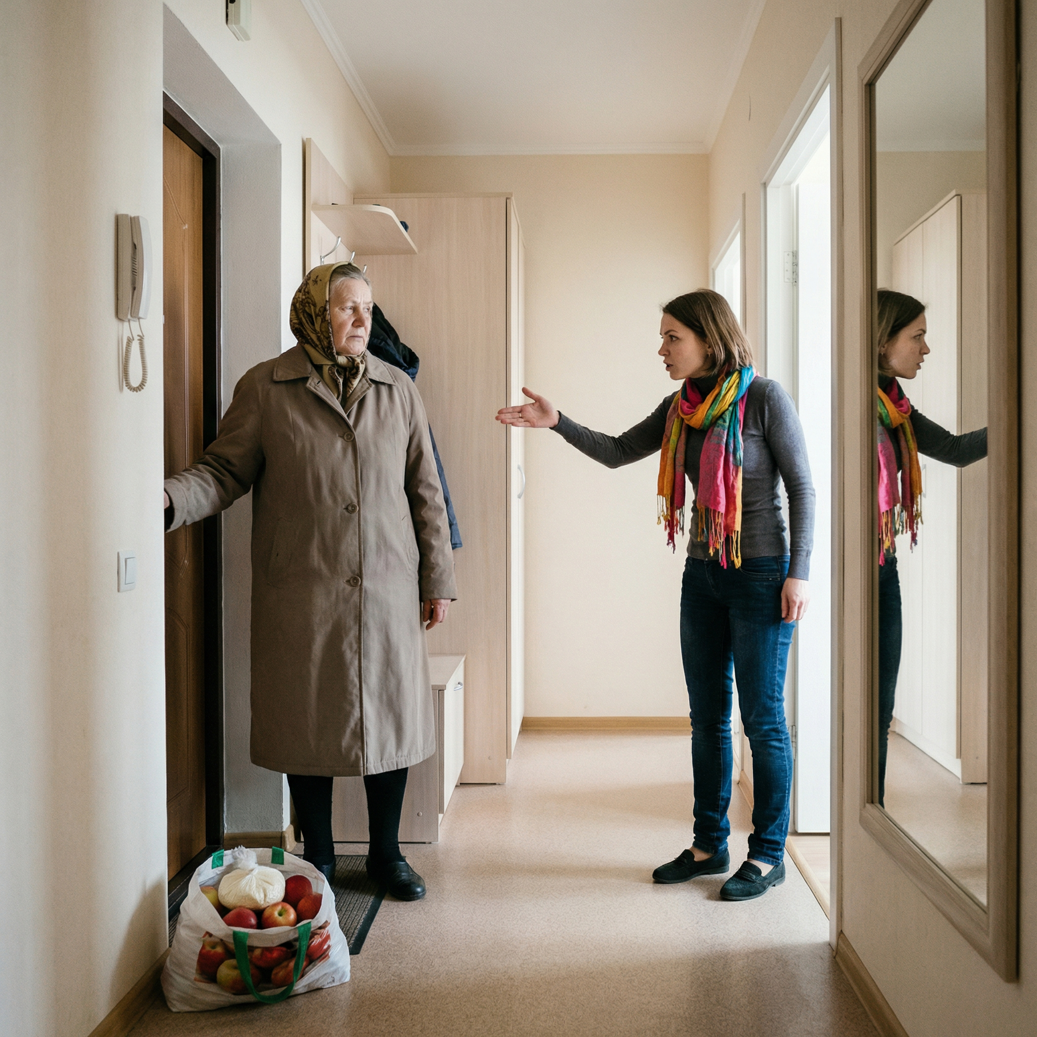 Пенсію отримала, мамо? Давай сюди. Нам треба за оренду паркомісця доплатити, терміново, — крикнула Олена, невістка, як тільки свекруха переступила поріг. Марія поставила на підлогу сумку, в якій лежав невеликий пакунок домашнього сиру та яблука. Вона купила їх на останні гроші, сподіваючись порадувати онуків. — Оленочко, я ж позавчора віддала все, що прийшло на картку. Залишила собі тільки на ліки та хліб. — На ліки? Мамо, ти ж кажеш, що почуваєшся нормально. А Артему завтра треба заносити гроші. Ти що, хочеш, щоб у нас машину зі стоянки забрали? Нам і так кредити вільно дихати не дають! — Я хотіла поїхати до своєї сестри Надії в Миргород. Ми не бачилися три роки. Вона каже, що там є вільна вакансія в бібліотеці, — Марія нарешті зважилася сказати те, що обдумувала ночами. — У Миргород?! А хто буде Михайлика з англійської забирати? Хто буде готувати вечері, поки ми на роботі до дев’ятої? Ми тебе взяли до себе, щоб ти не пропала там сама у своїй старій хаті, а ти тепер «у Миргород»