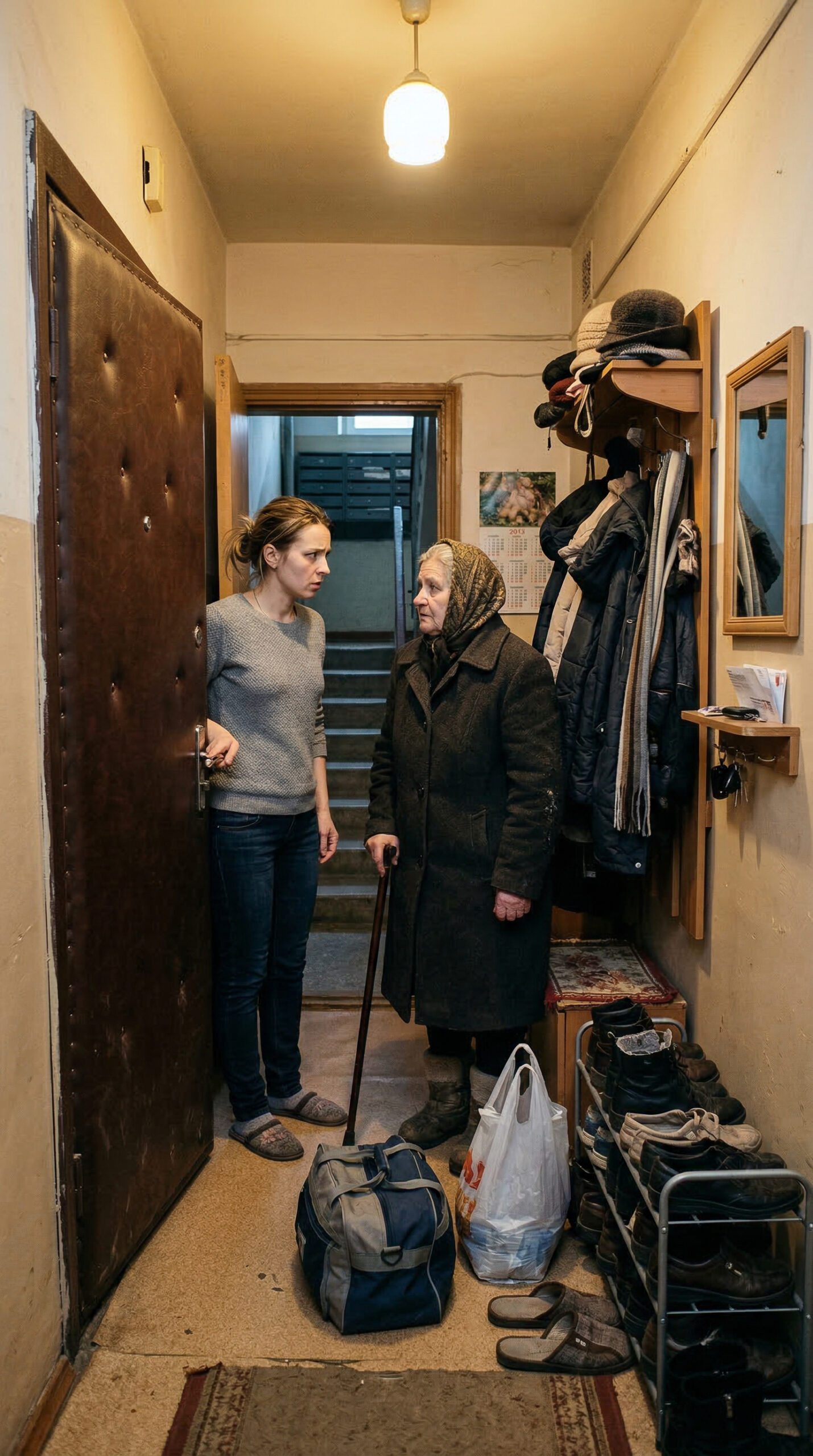 Оленочко, — голос свекрухи був як суха трава, як тільки та переступила поріг свого дому. — Не зважай на мене. Я тут у вас трохи поживу. Ми тут, просто перечекаємо, поки нога моя буде слухатися. Олена намагалася тримати голос рівним. — Миколо, — прошепотіла вона, дивлячись на чоловіка. — Можна тебе на кухню? На хвилинку. Коли двері кухні зачинилися, відсікаючи звук телевізора, який Марія Іванівна вже встигла ввімкнути в залі, Олена зробила глибокий вдих. — Ти знову це зробив без мене. Ти вирішив, що наш дім — це готель для твоєї мами, не запитавши, чи маю я на це ресурси, чи готовий наш син Ігор до такого випробування. Микола винувато опустив очі. — Олено, ну що ти таке кажеш? Це ж моя рідна мати! У неї тиск, вона живе в селі одна, сусіди кажуть, що вона ледь ходить! Я не можу відмовитися від власної матері, розумієш? — А ти не подумав, що ти можеш відмовитися від власної сім’ї? У нас Ігор. У нього школа, гуртки, йому потрібен простір. У нас з тобою своє життя. Де вона буде спати? Микола замовк на мить. — Я подумав, що Ігор може поки що поспати в залі на розкладному дивані. А мама займе його кімнату. Це ж тимчасово, Оленко. До травня, поки весна, поки ліки не подіють. Але дружина знала, що цей травень буде безкінечним уже